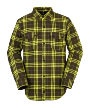 21/22 Volcom Mens Sherpa Flannel Jacket Black Green