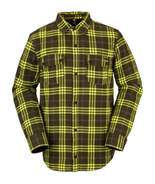 21/22 Volcom Mens Sherpa Flannel Jacket Black Green
