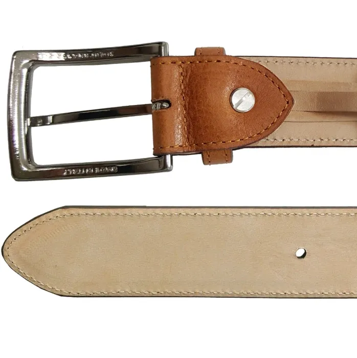 34 mm Antique Cowhide Belt Ochre