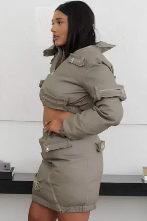 Athina Puffer Jacket And Skirt Set