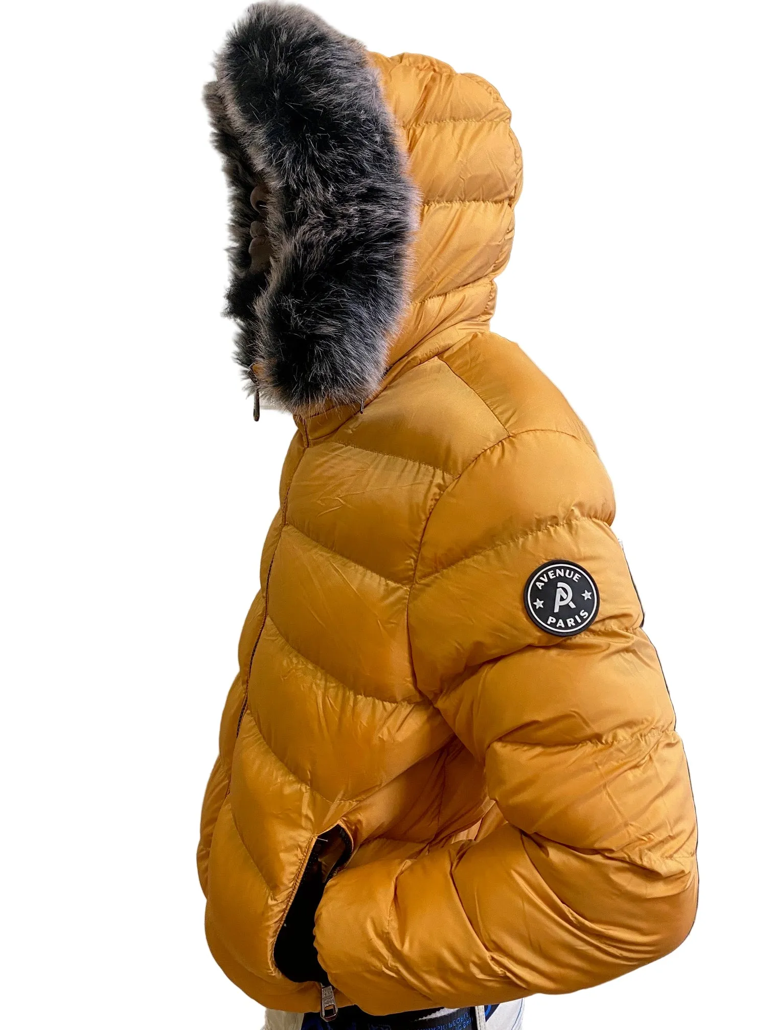 Avenue Paris - Men's Puffer Jacket - Yellow