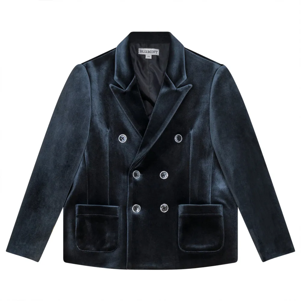 BLUMINT 2PC MILAN VELVET BLAZER W/MIL BERMUDAS