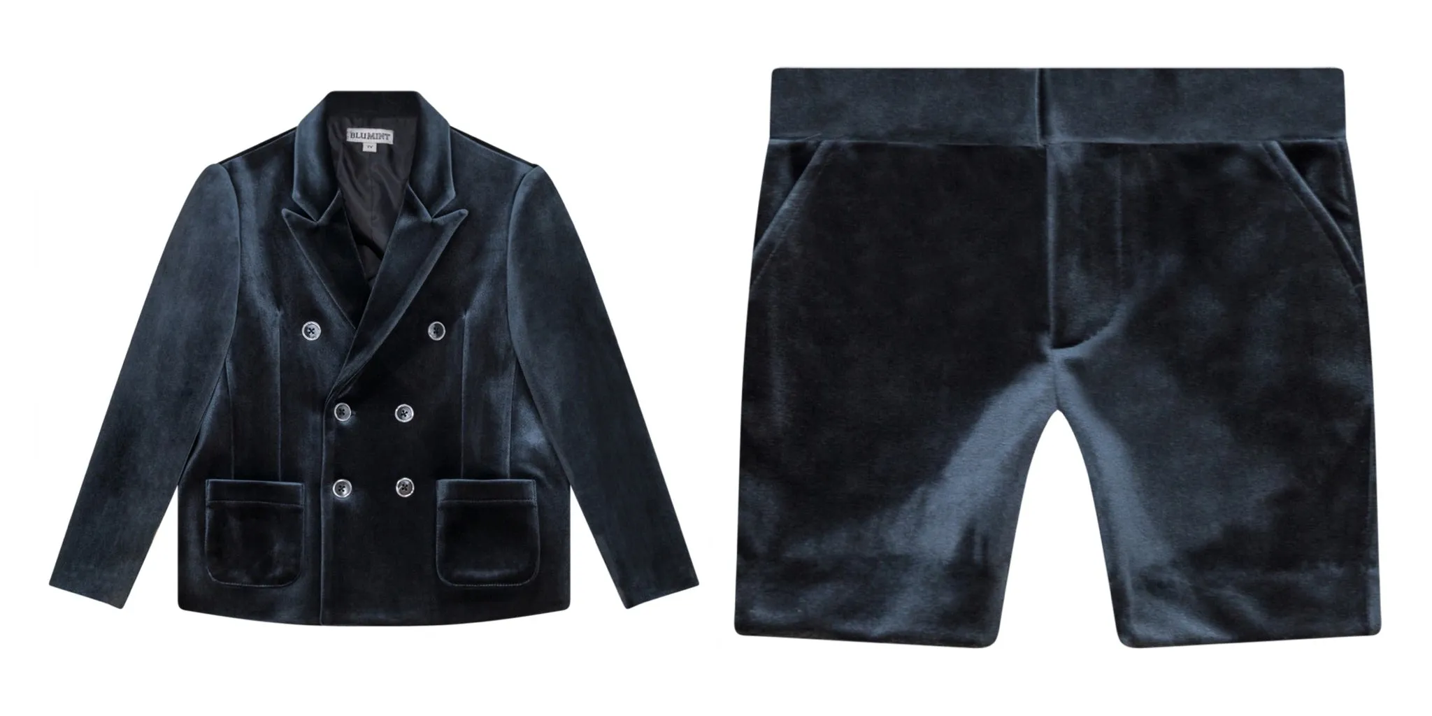 BLUMINT 2PC MILAN VELVET BLAZER W/MIL BERMUDAS