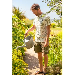 Brakeburn M White Bamboo Leaf Shirt