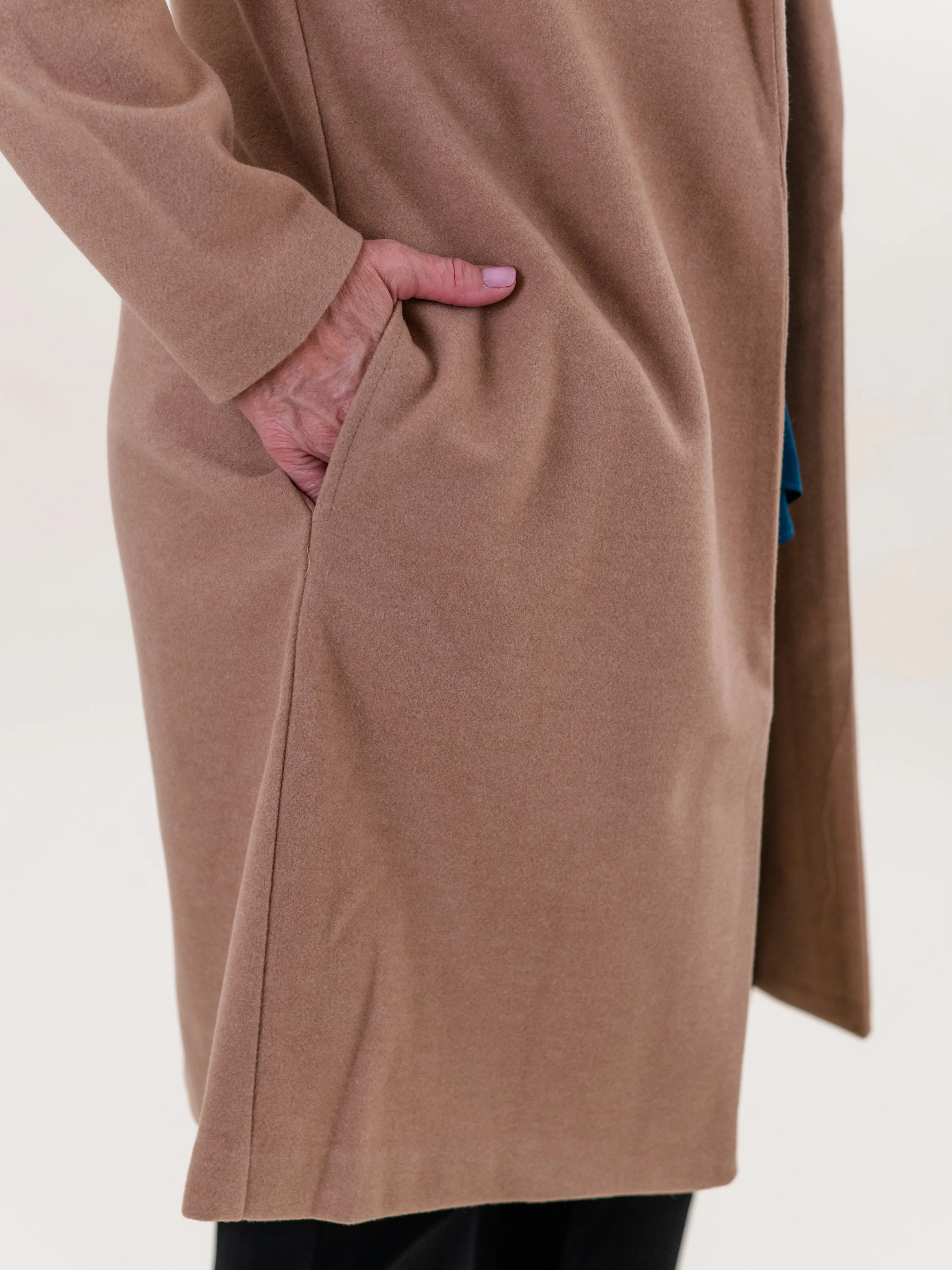 Brushed Knit Jacket Tan by Renuar