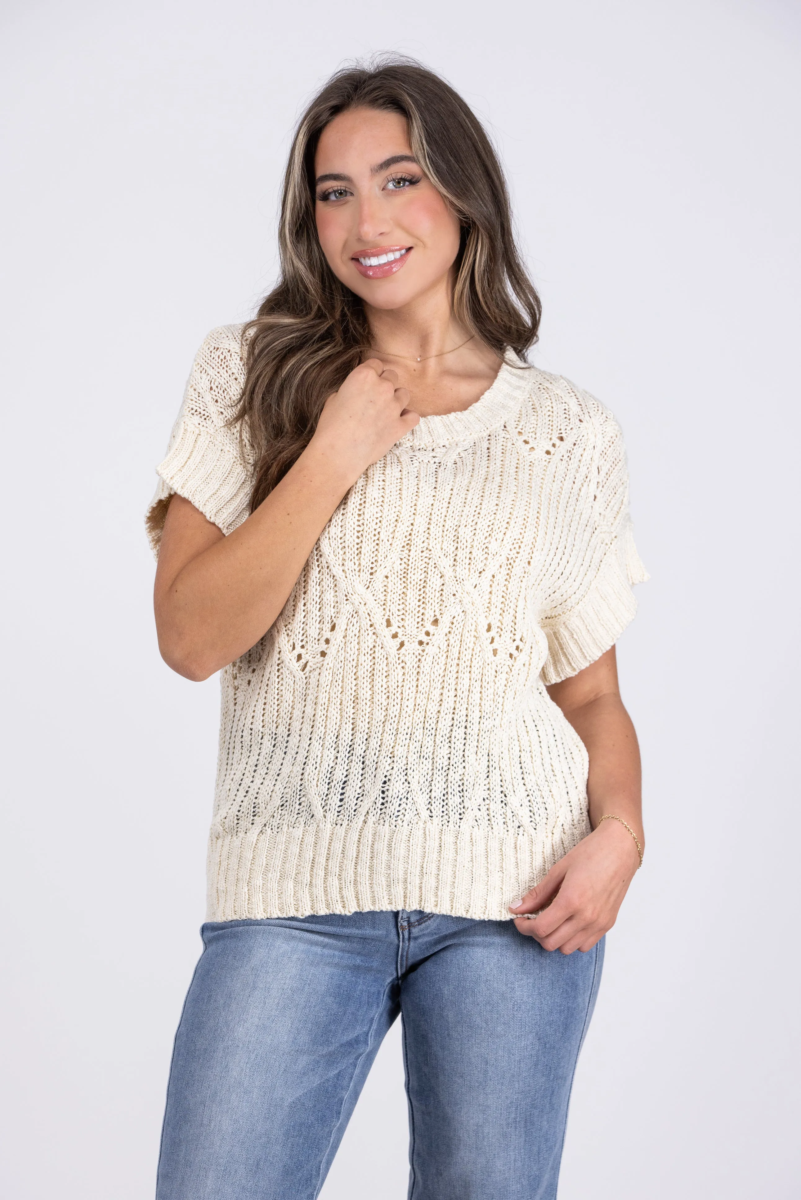 Business As Usual Short Sleeve Sweater