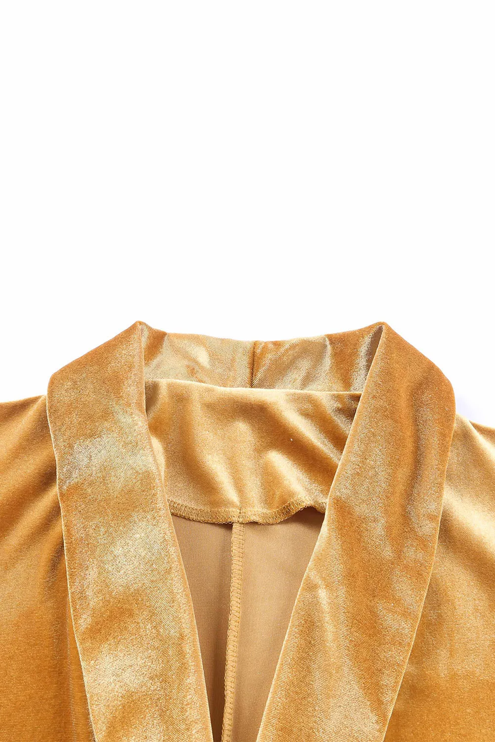 Casual Pocketed Velvet Blazer