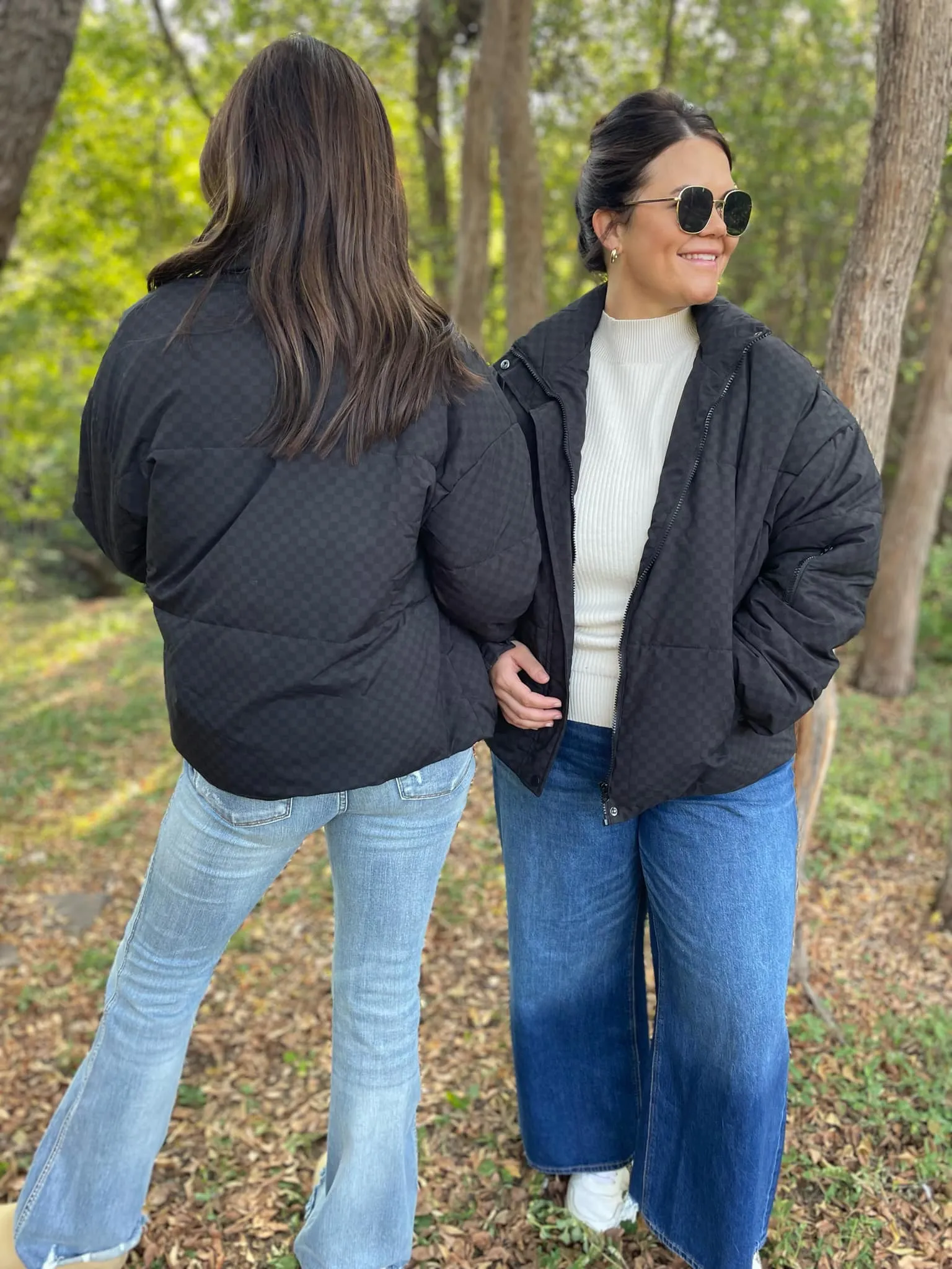 Checkerboard Puffer Jacket