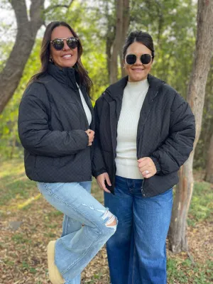 Checkerboard Puffer Jacket