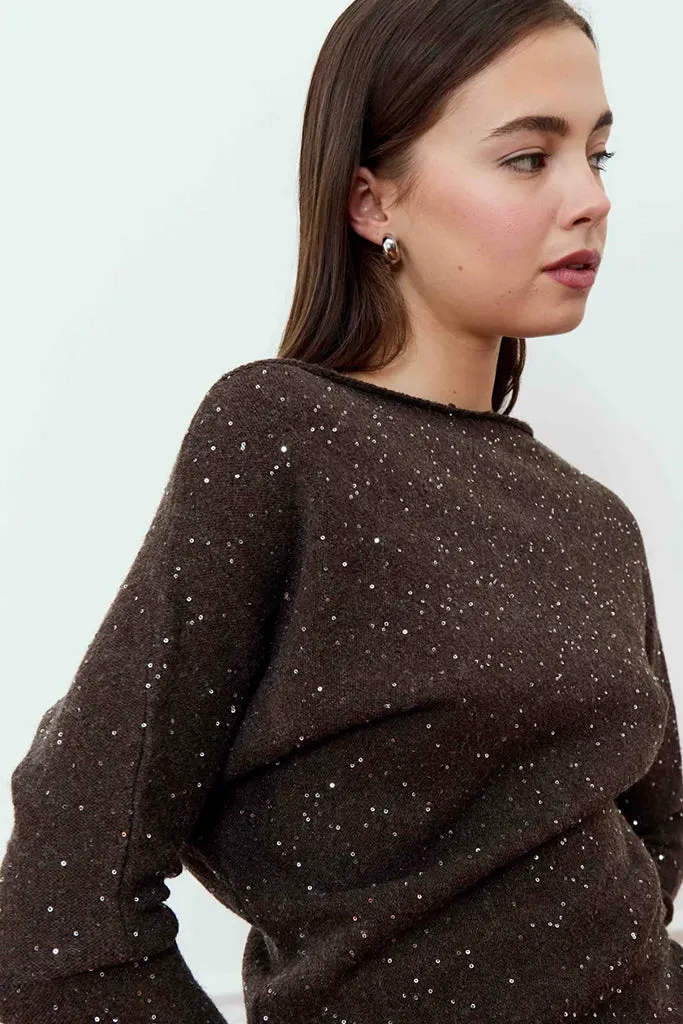 Dèluc - Daphne Knit Dress - Espresso Sparkle