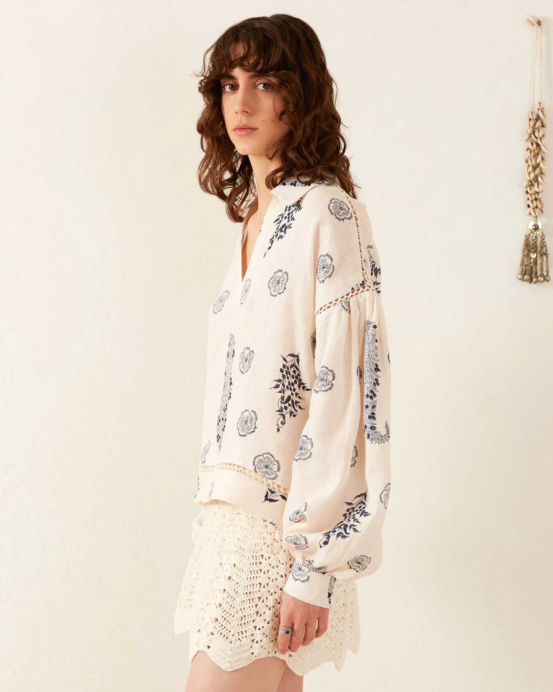 Dylan Porcelain Linen Top
