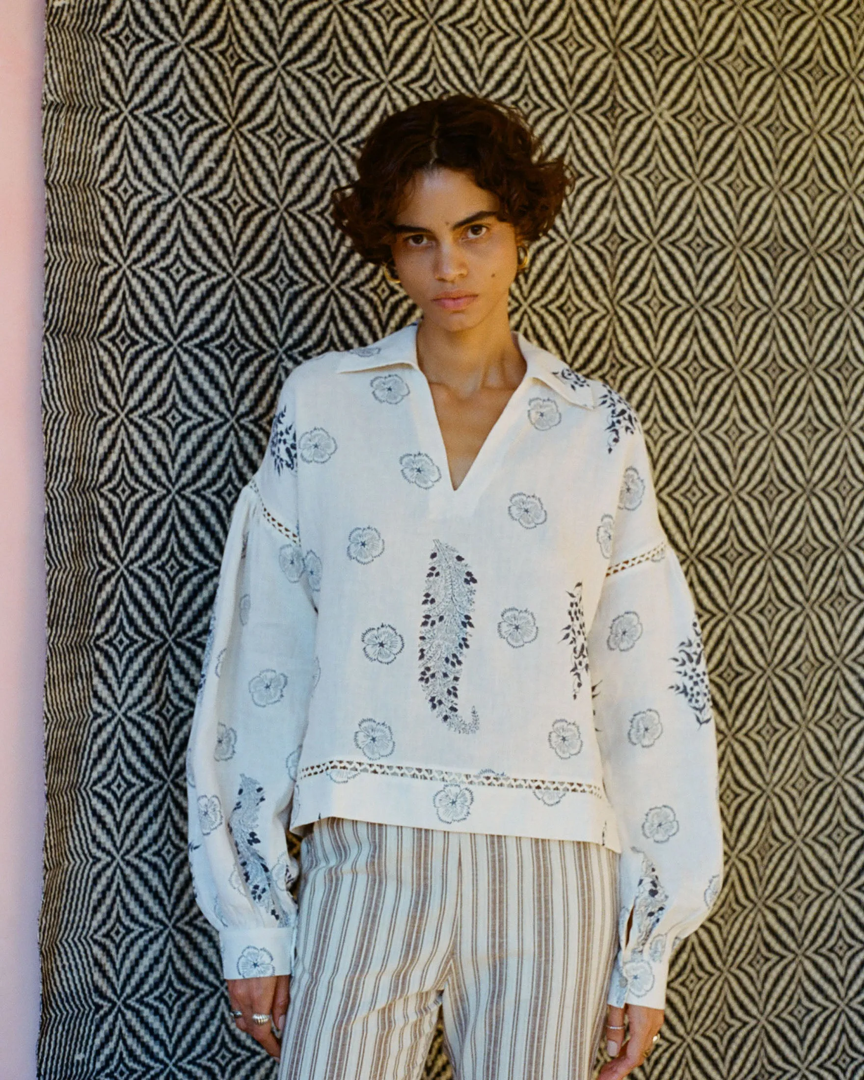 Dylan Porcelain Linen Top