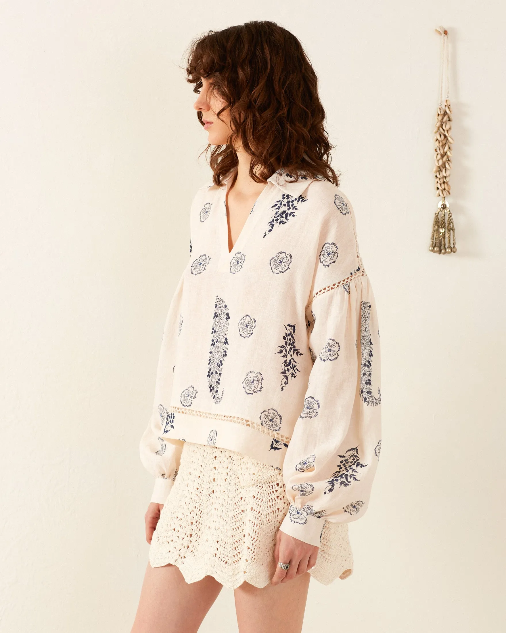 Dylan Porcelain Linen Top