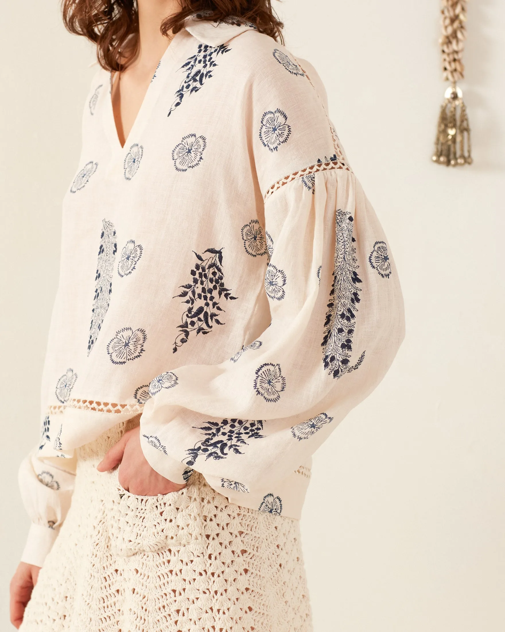 Dylan Porcelain Linen Top