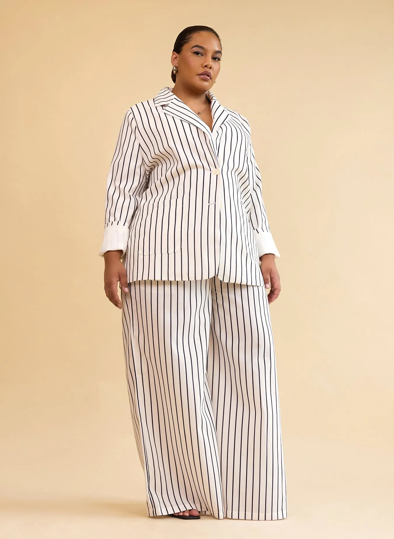 Edith Stripe Oversized Blazer