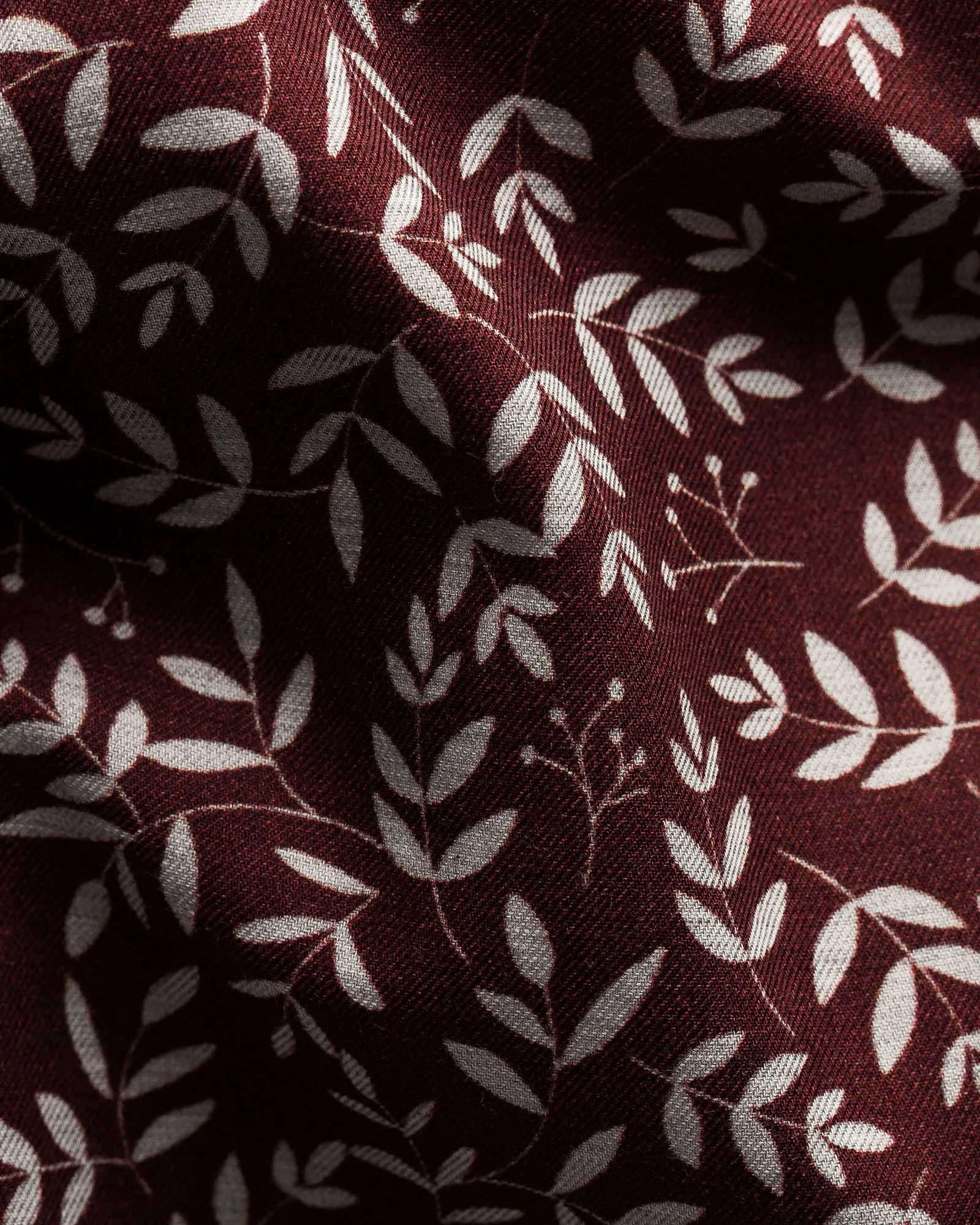 ETON 10000394057 MAROON PRINT SLIM SC SHIRT