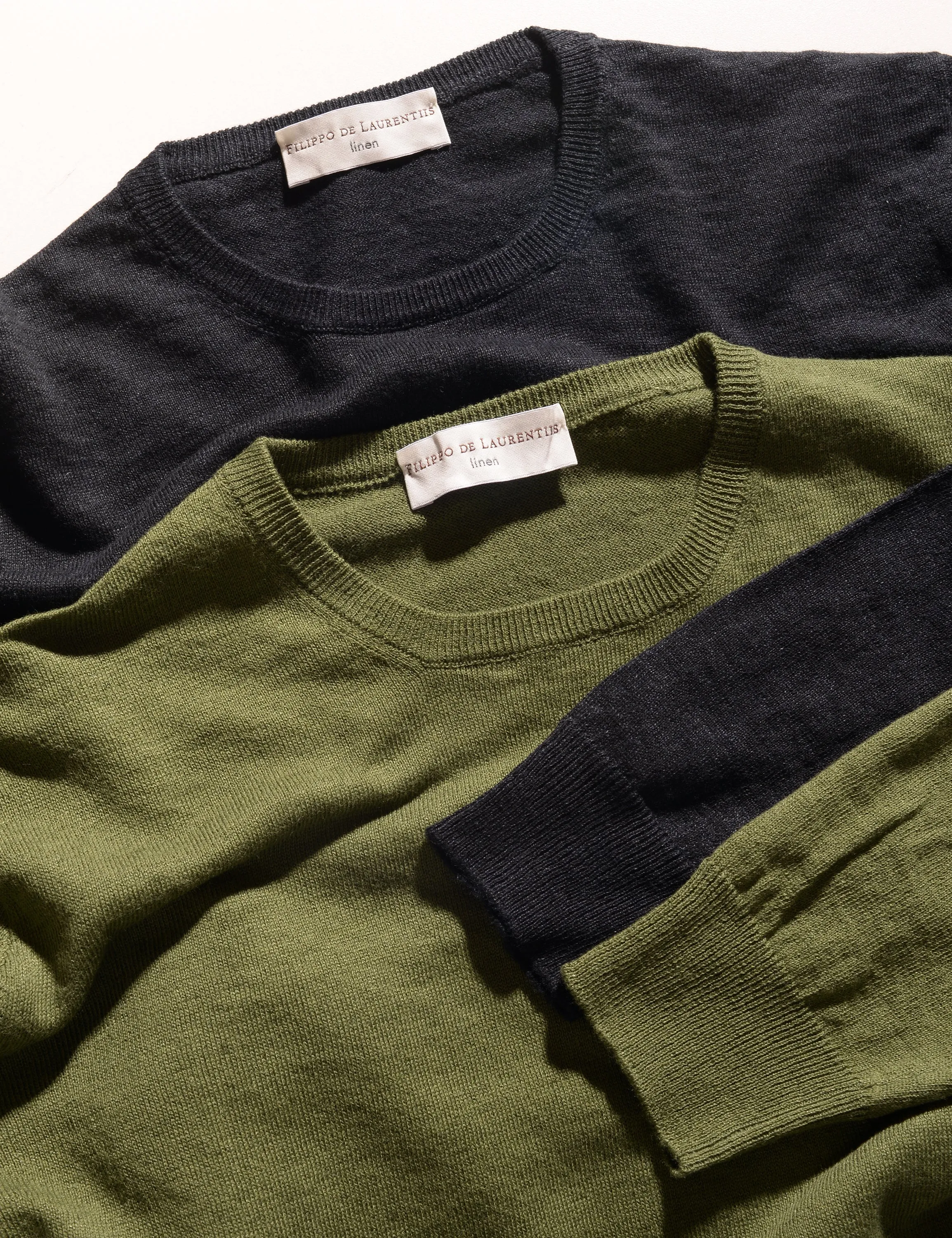 FINAL SALE: Linen/Cotton Crewneck Sweater - Fern Green