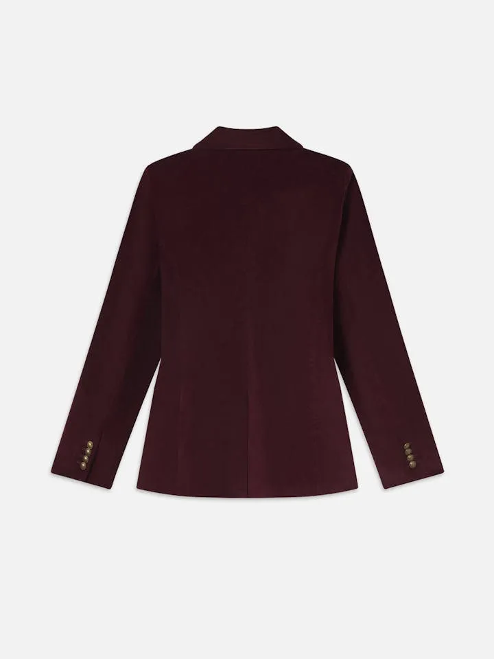 Frame - Everyday Velvet Blazer in Wine