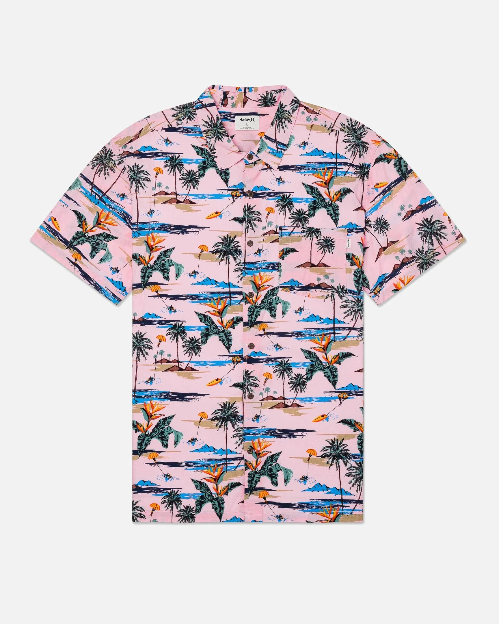 Hurley Men's Rincon Short Sleeve Shirt Lollipop MVS0005160-H686