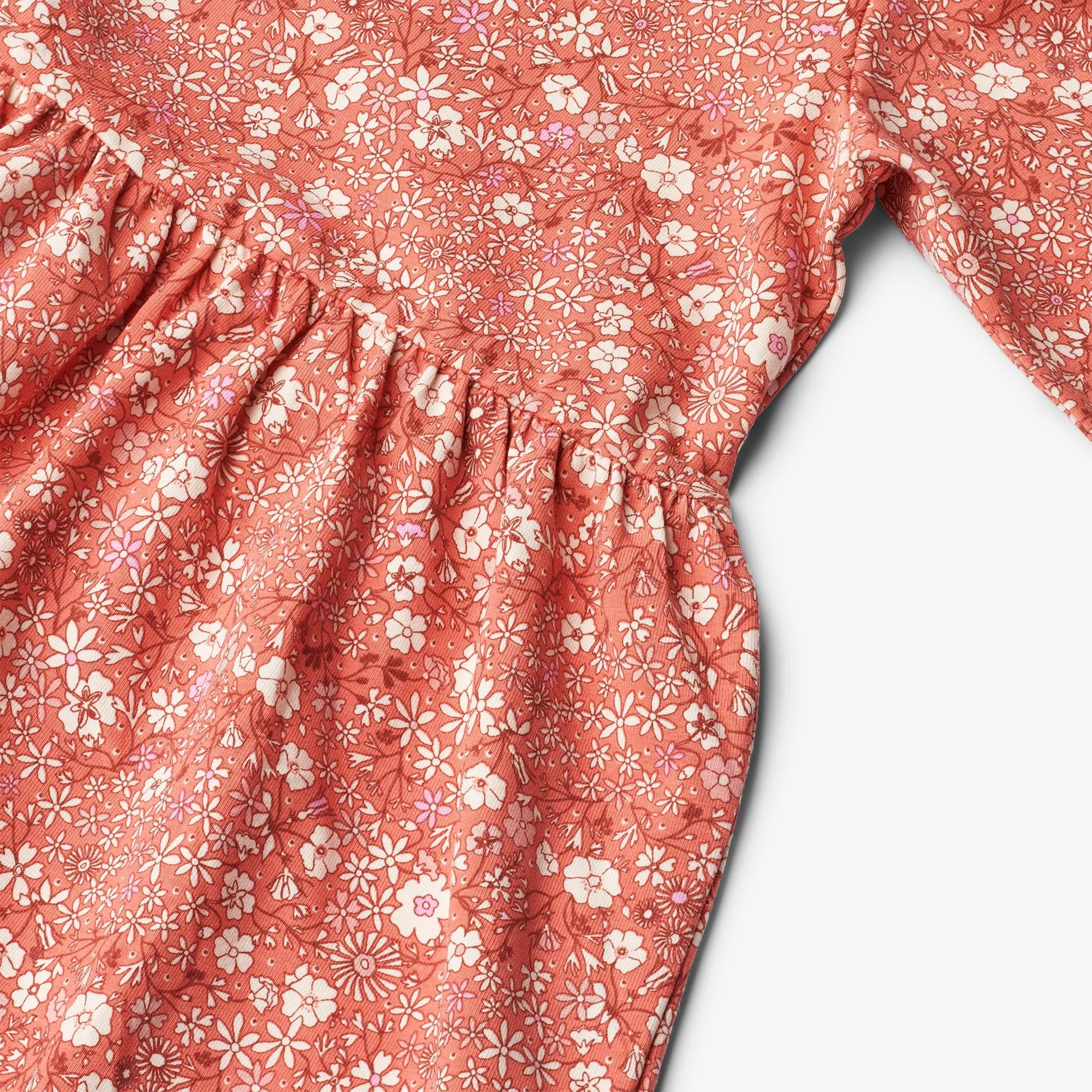 Jersey Dress L/S Sessa - coral flowers