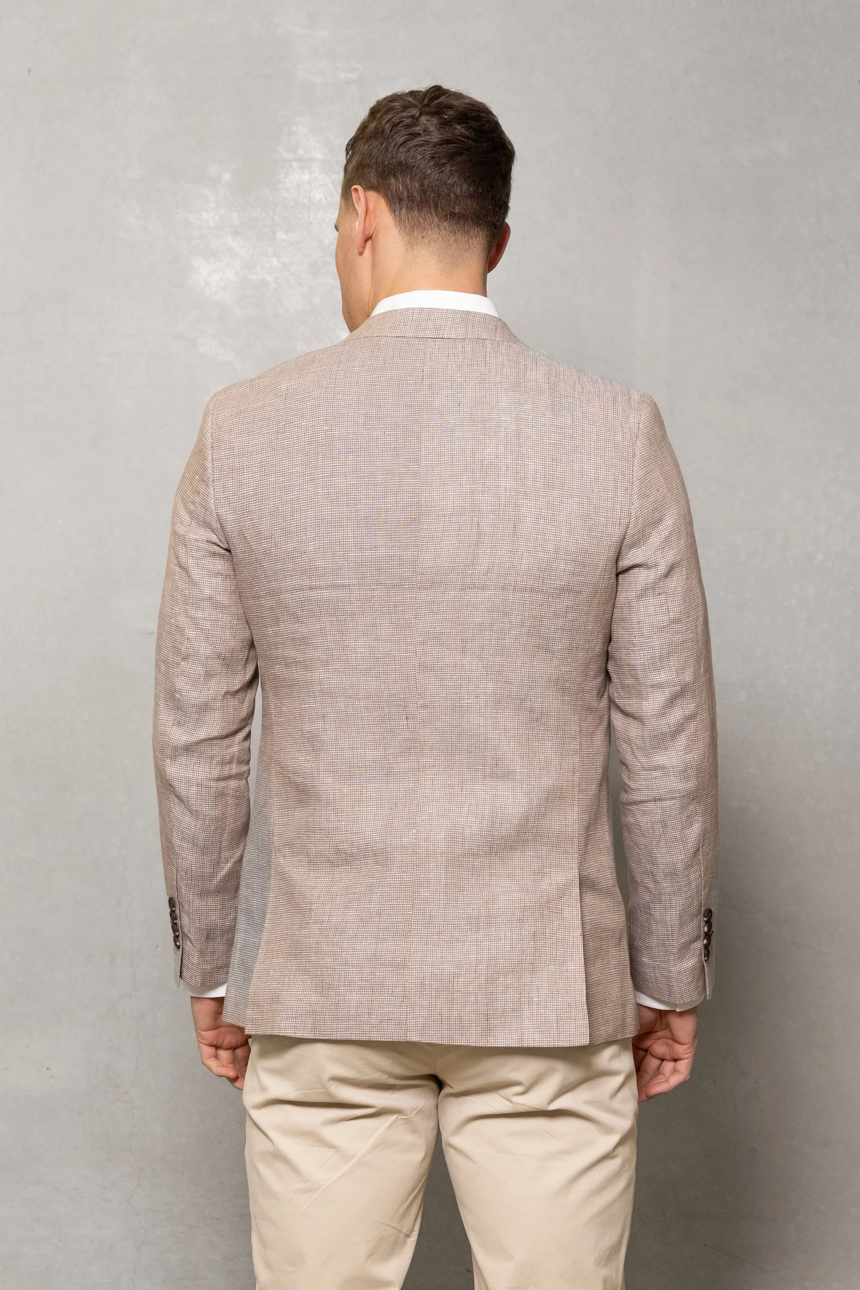 Johnson Linen Houndstooth Blazer: Orion