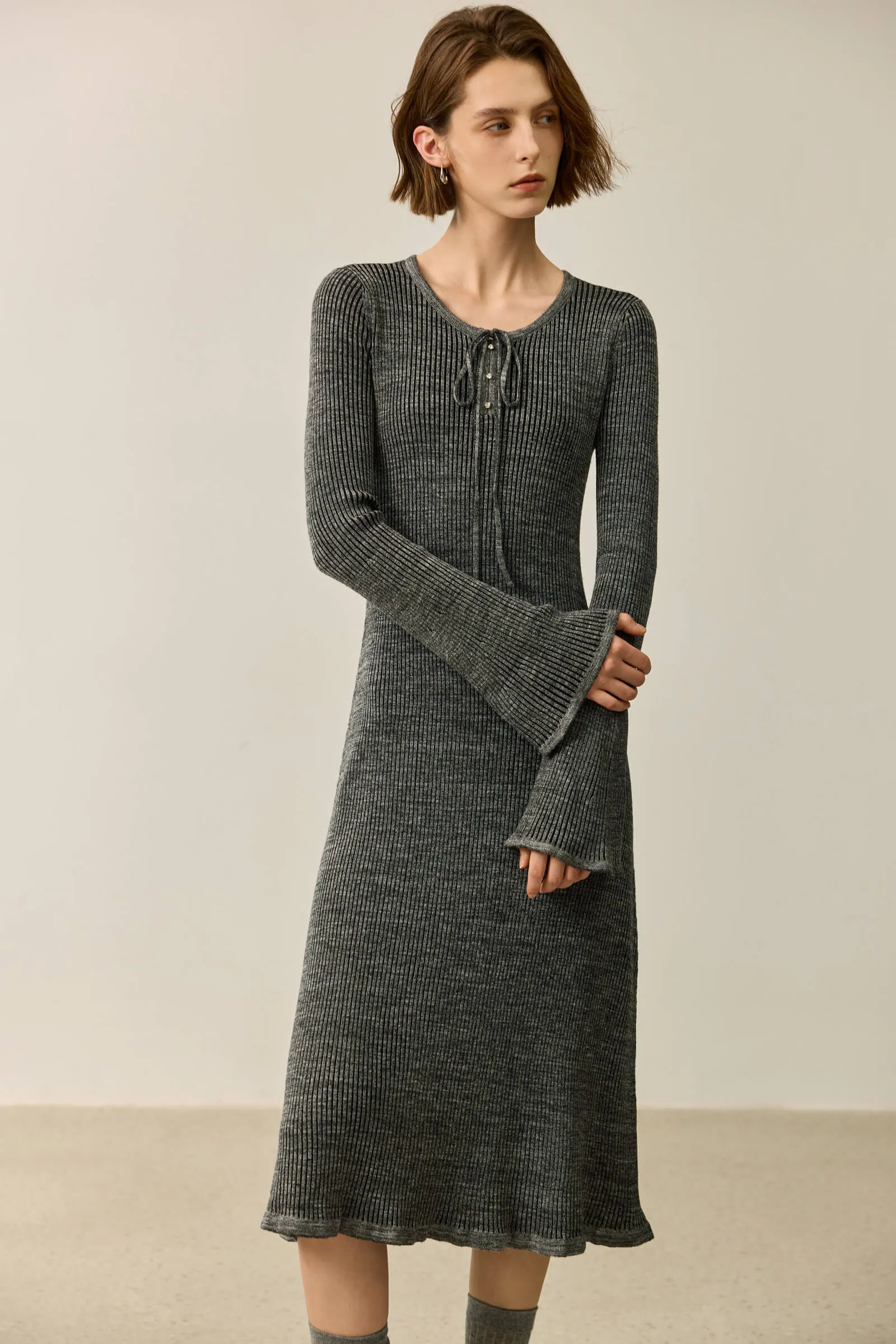 LILY Stylish Slim Fit Knit Dress