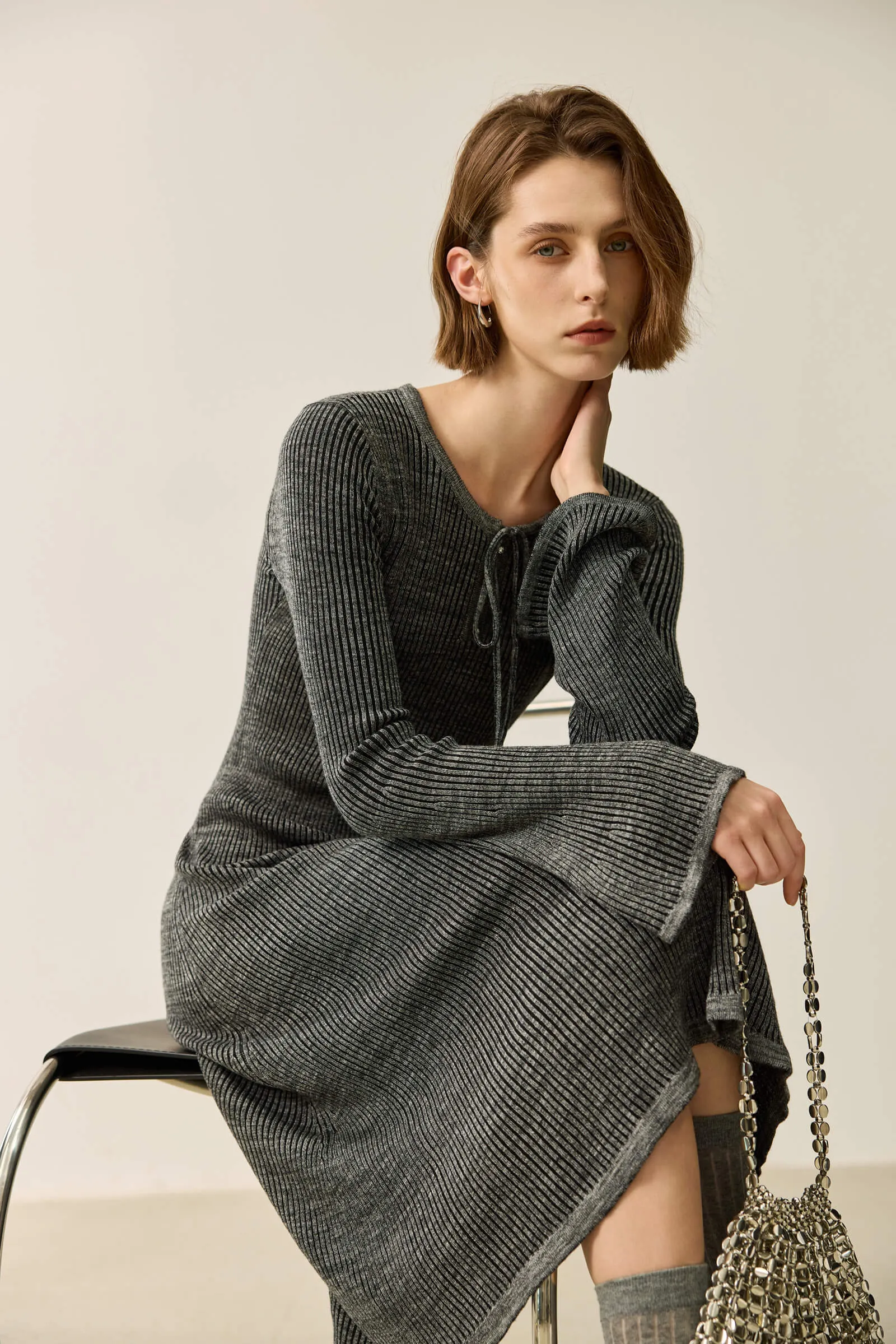 LILY Stylish Slim Fit Knit Dress