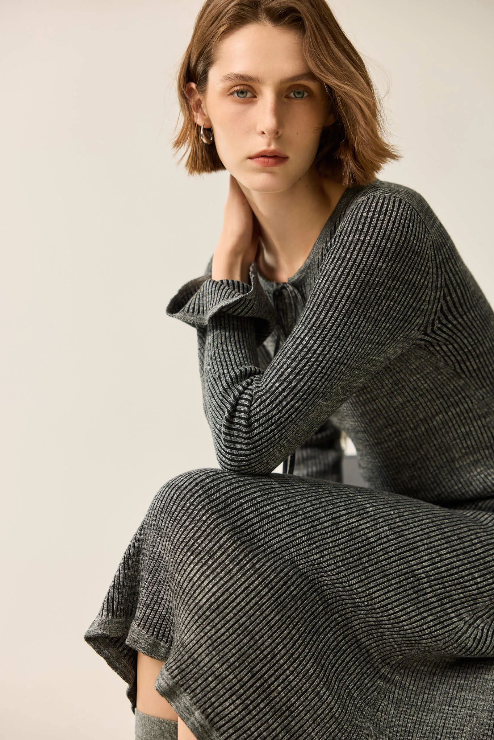 LILY Stylish Slim Fit Knit Dress