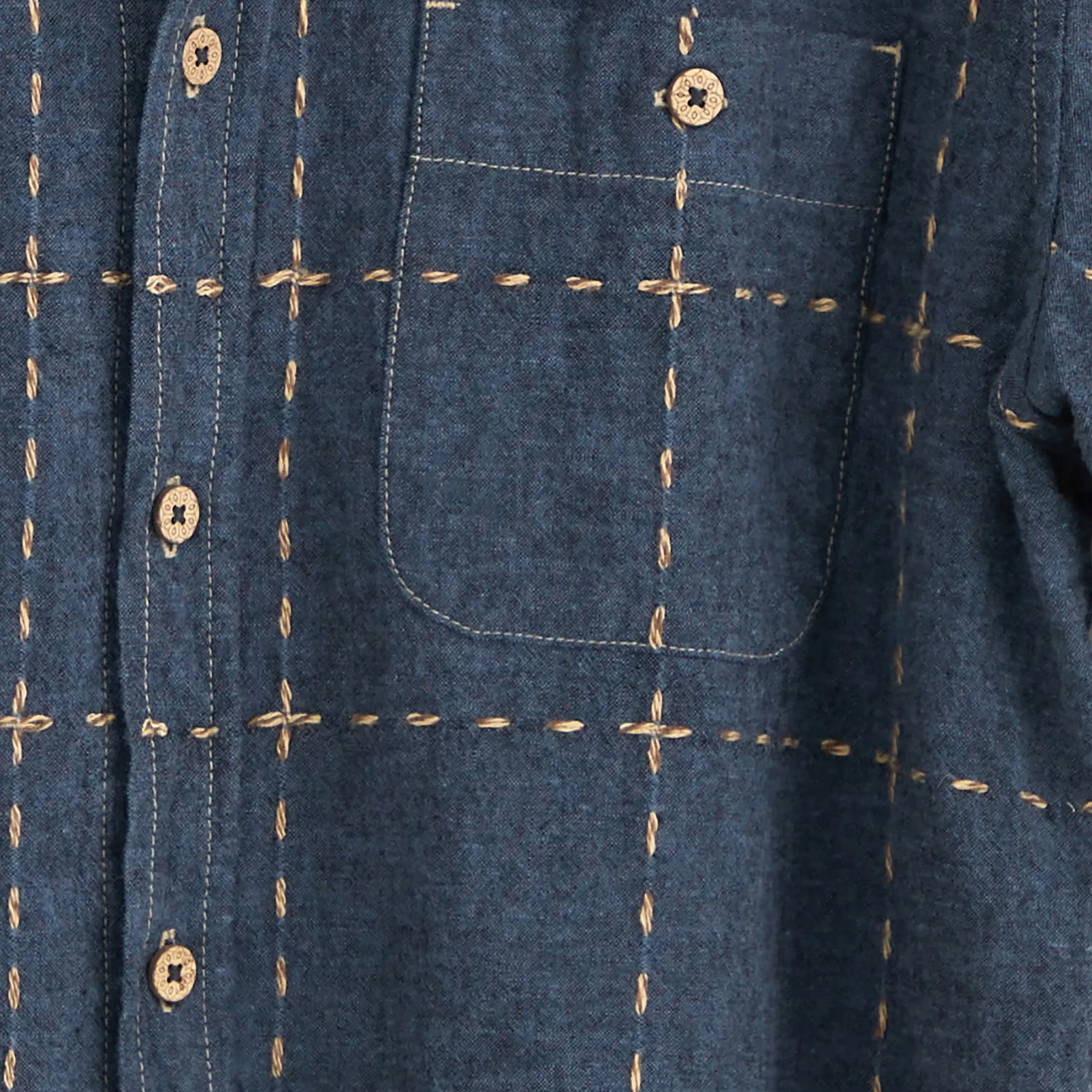 Rope Thread Windowpane Shirt