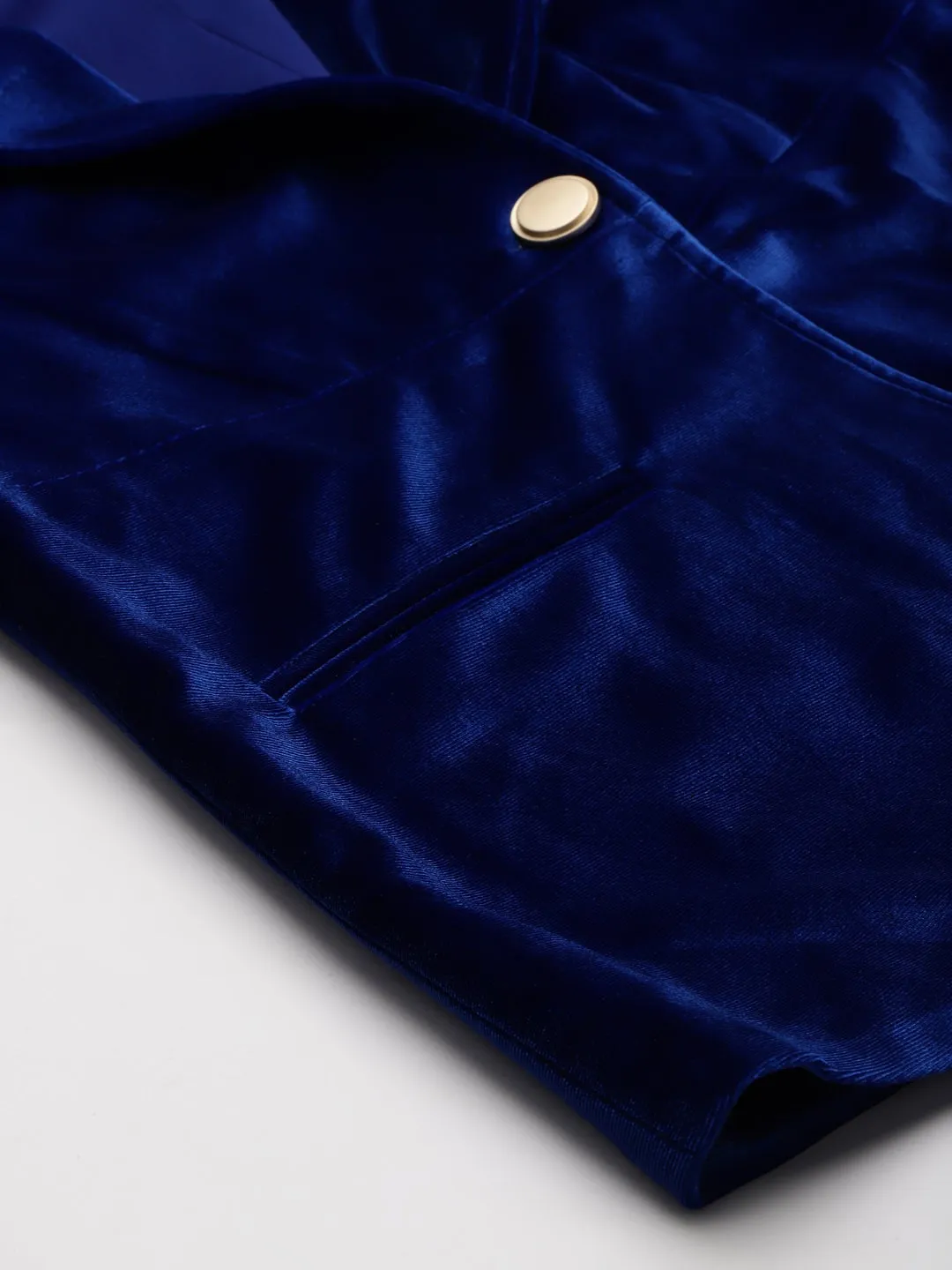 Royal Blue Velvet Classic Blazer