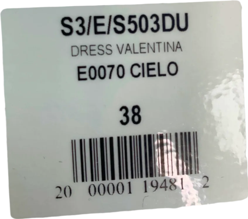 SA SU PHI Light Blue Valentina Silk Dress EU 38 (UK 10)