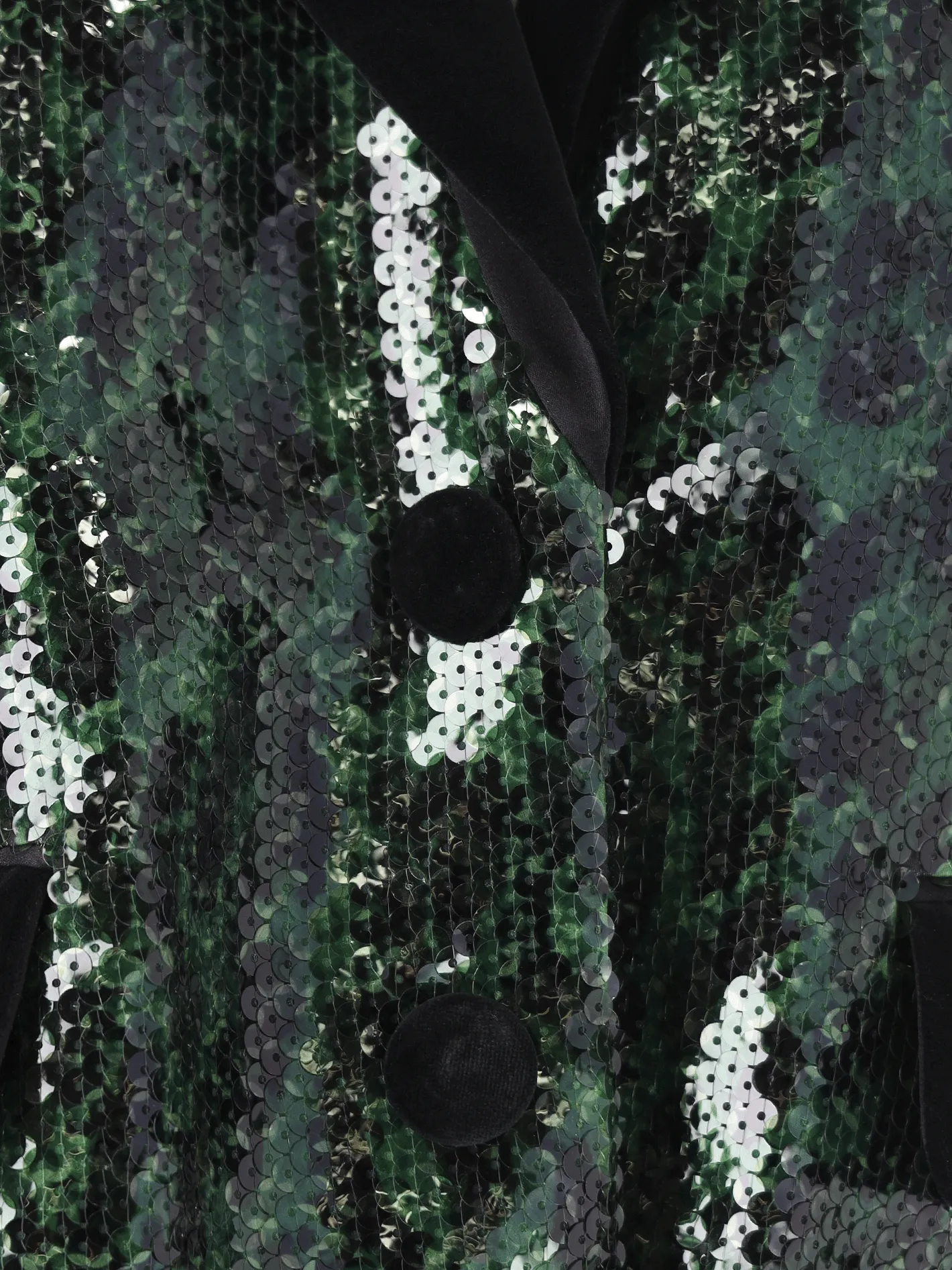 sequined peak-lapel blazer