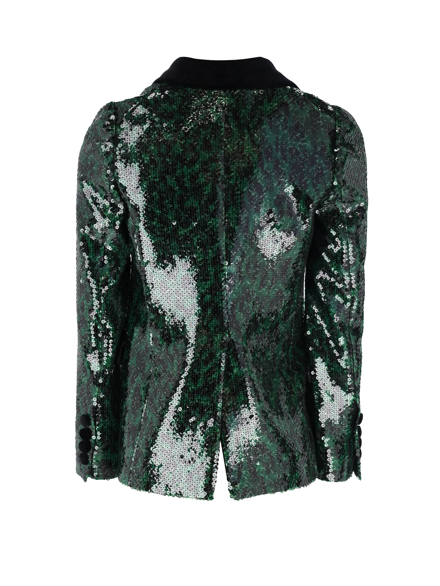 sequined peak-lapel blazer