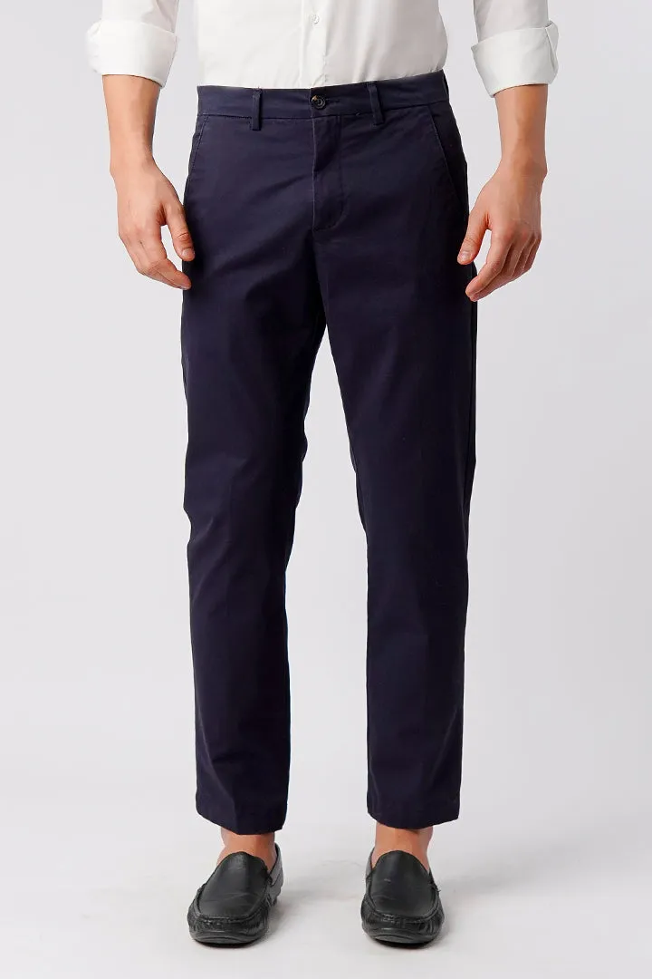 Straight Fit Chinos - Navy Blue