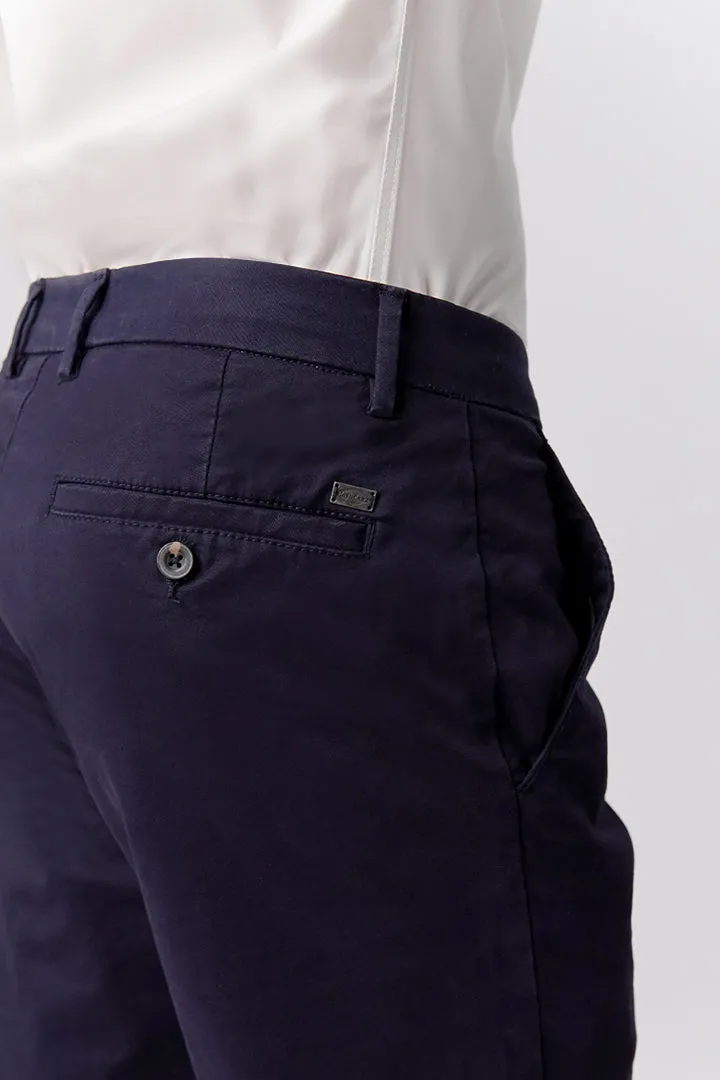 Straight Fit Chinos - Navy Blue