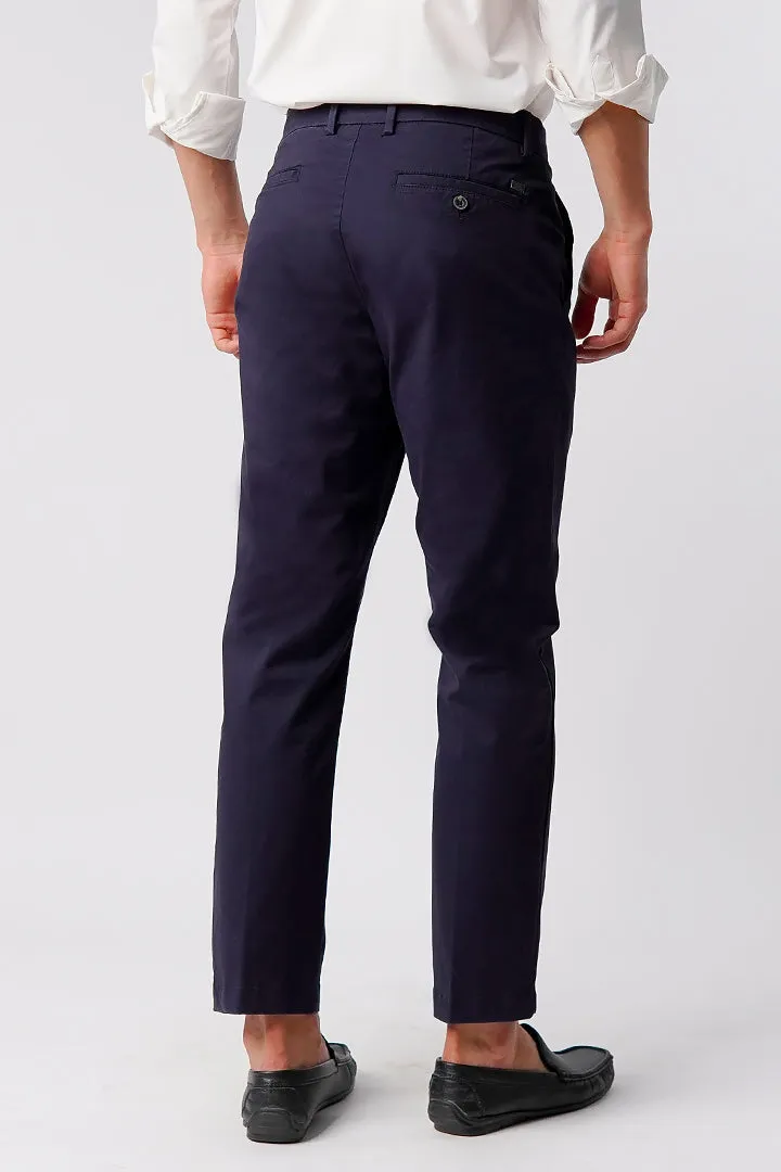 Straight Fit Chinos - Navy Blue