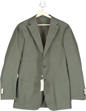 Suitsupply Mid Green Lazio Stretch Cotton Blazer  UK 44"
