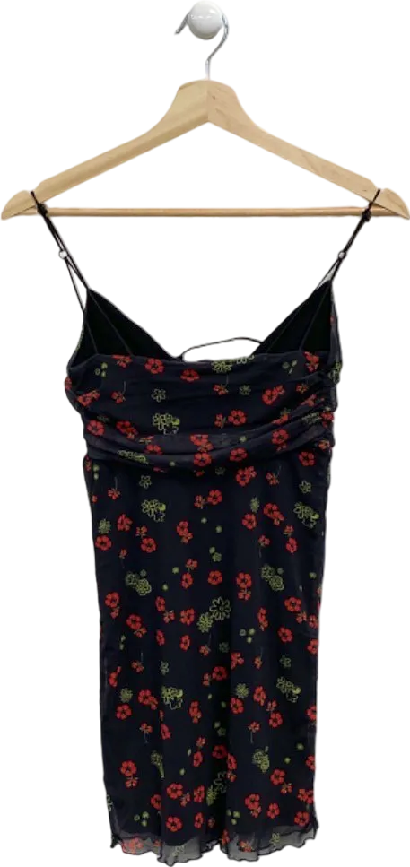 Urban Outfitters Black Floral Mesh Dress XS