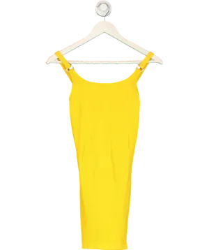 Urban Outfitters Yellow Carly Rib-knit Bodycon Dress UK S