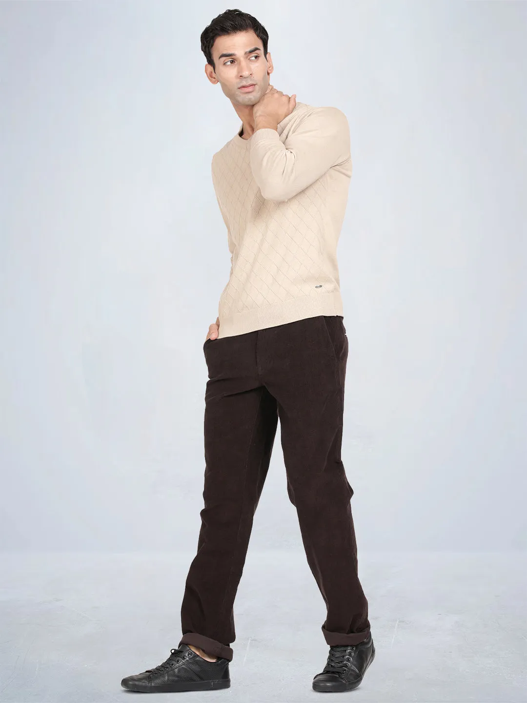 V Neck Safari Full Sleeve Pullover