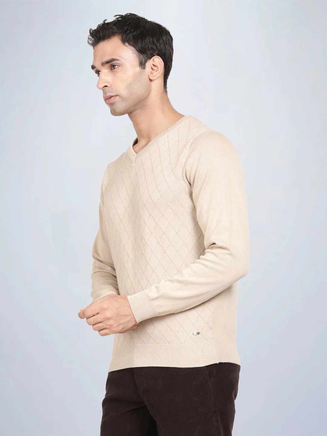V Neck Safari Full Sleeve Pullover