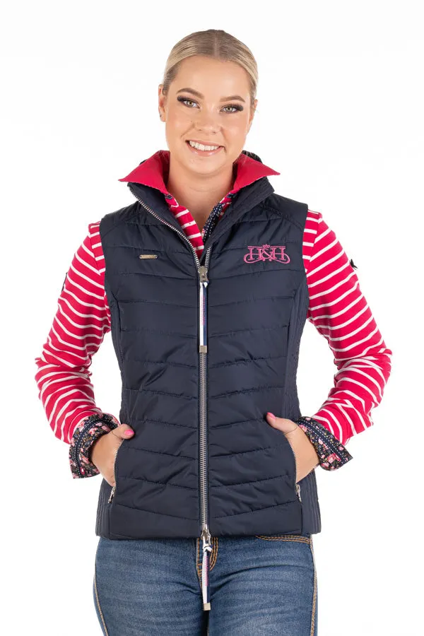 Winter Collection - EQ11-1 Navy Slimline Vest with Hot Pink Detail