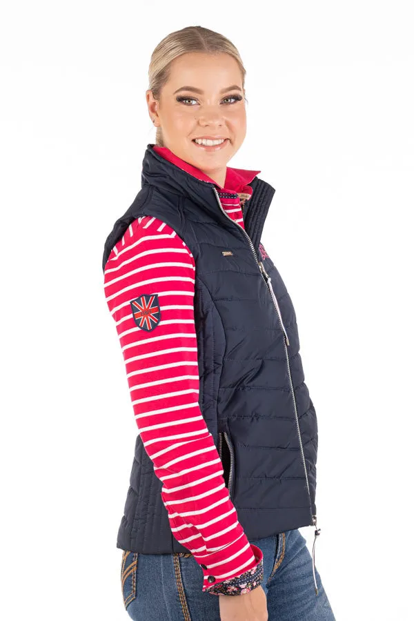 Winter Collection - EQ11-1 Navy Slimline Vest with Hot Pink Detail