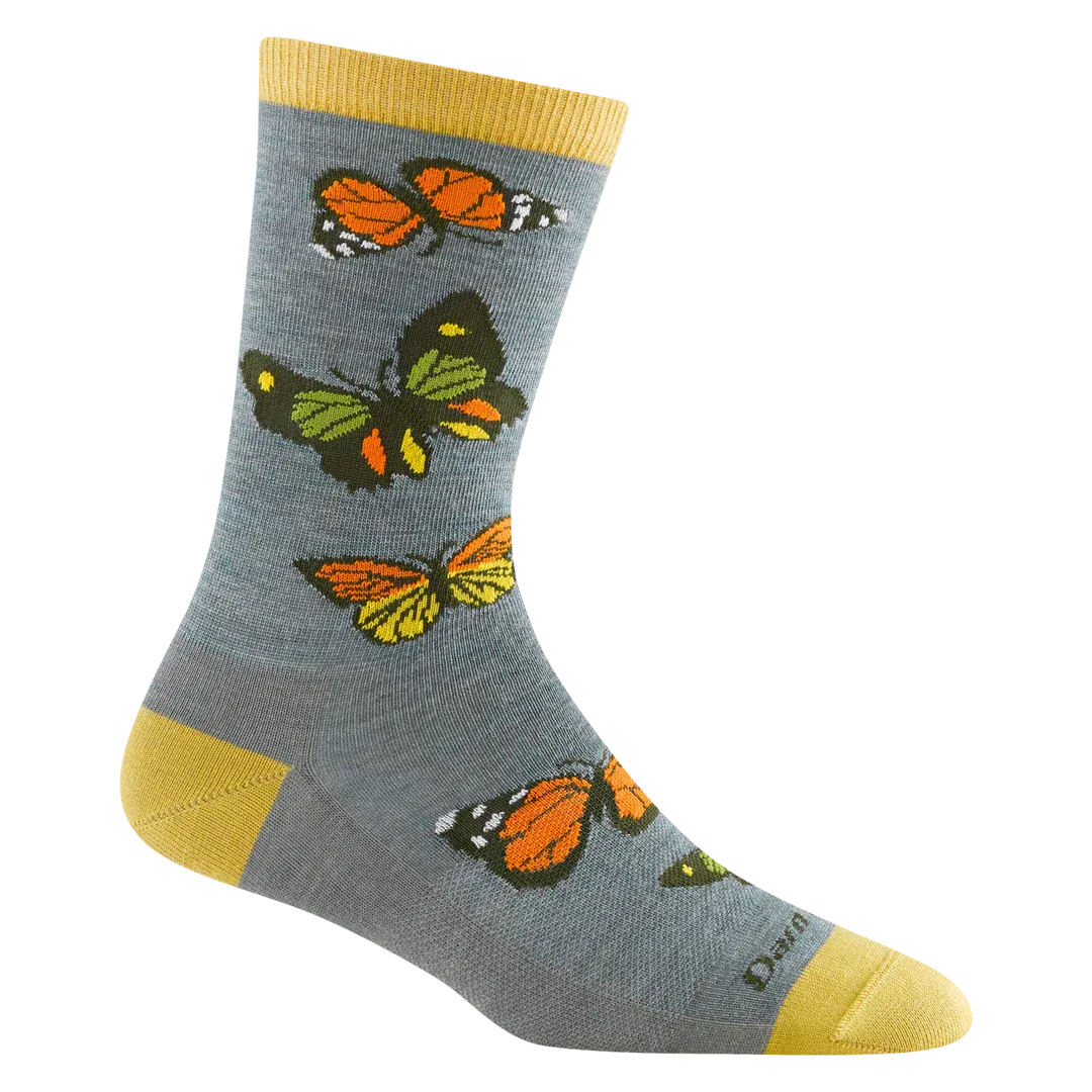 Women's Darn Tough Flutter Crew Lightweight Lifestyle Sock Color: Seafoam