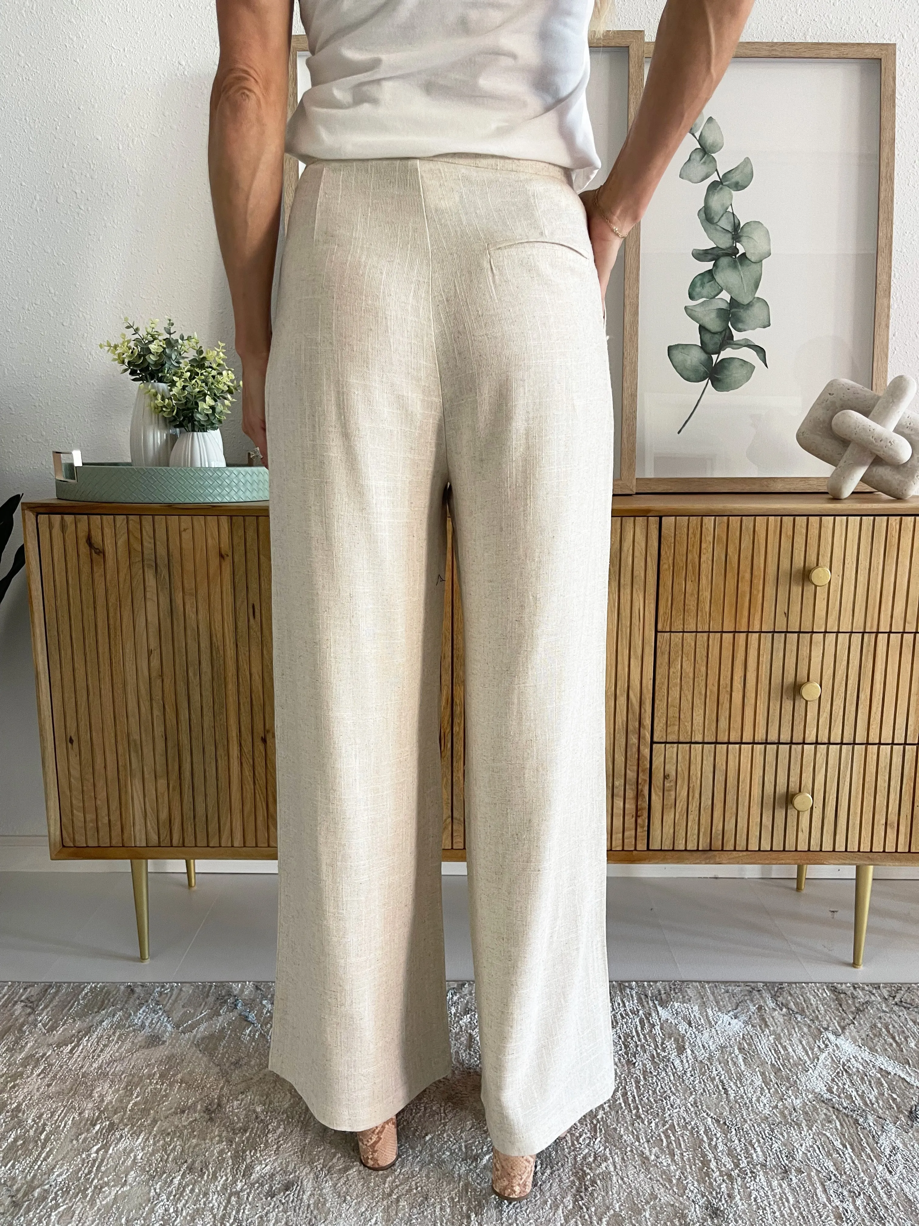 Woven Wide Leg Trouser